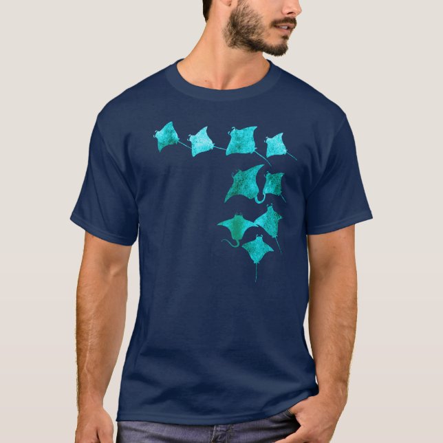 Blue Stingray T-Shirt (Vorderseite)