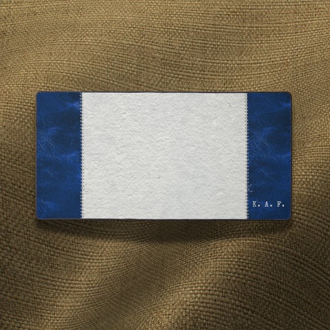 Blue Stitched Leather-Look & Desk Blotter Mat Schreibtischunterlage (Von Creator hochgeladen)