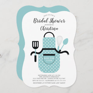 Blue Stock die Küche Bridal Dusche Einladung