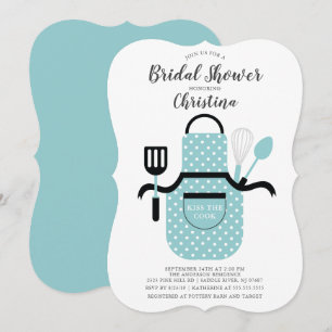 Blue Stock the Kitchen Bridal Dusche Einladung