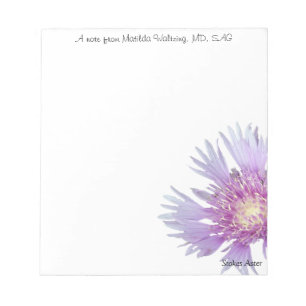 Blue Stokes Aster Garening Notizblock