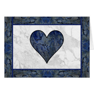 Blue Stone Herz mit Gedicht