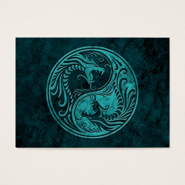 Blue Stone Yin Yang Dragons (Vorderseite)