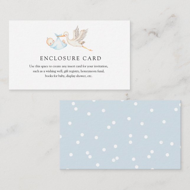 Blue Storch Custom Enclosure Card Begleitkarte (Vorne/Hinten)
