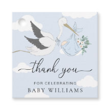 Blue Stork Baby Dusche Vielen Dank