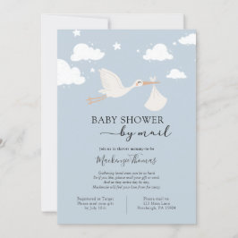 Blue Stork Baby Dusche von Mail Einladung