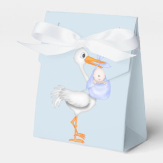 Blue Stork Baby Shower Favor Box Geschenkschachtel