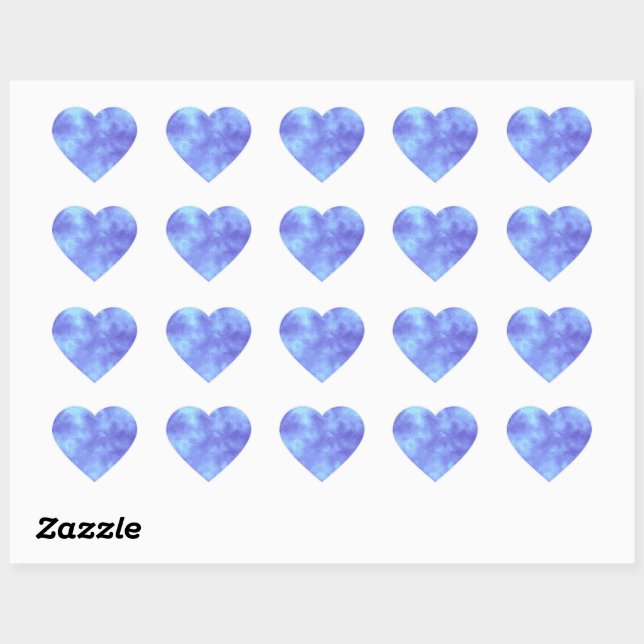 Blue Storm Heart Sticker (Blatt)