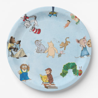 Blue Storybook Themed Paper Plate Pappteller