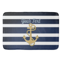 Blue Streifen & Gold Anker Nautic