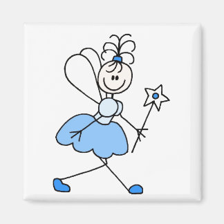 Blue Strichmännchen Angel Magnet