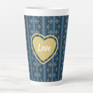 Blue Strike Latte Tasse von Poet Adiela Akoo