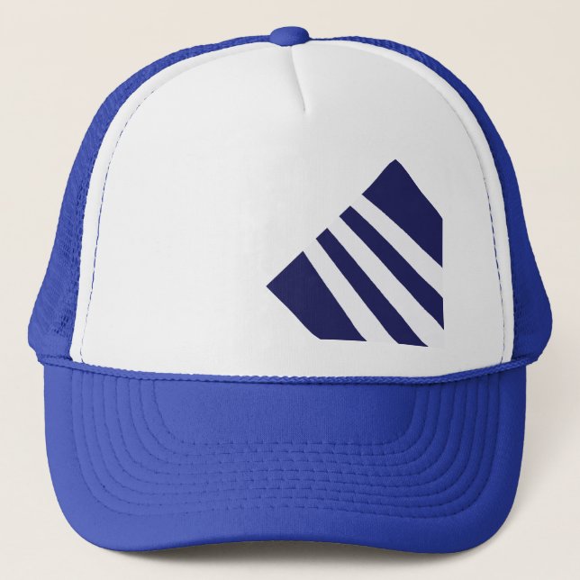 ~Blue Strip~ BLAU STRIPE, KUSTOMIZE IT Truckerkappe (Vorderseite)