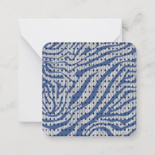 Blue Strip & Dot Note Card Mitteilungskarte