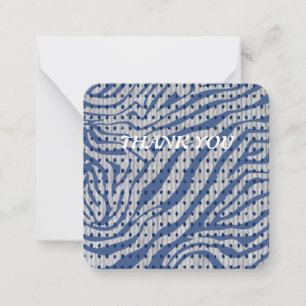 Blue Strip & Dot Vielen Dank Note Card Mitteilungskarte