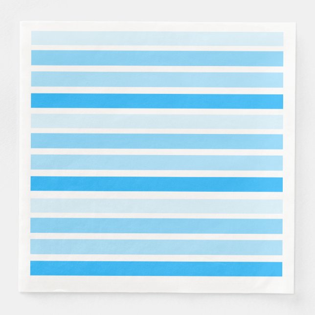 Blue Strip Paper Dinner Napkins Serviette (Vorderseite)