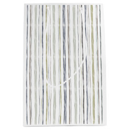 Blue Strip Watercolor Geschenktasche Mittlere Geschenktüte