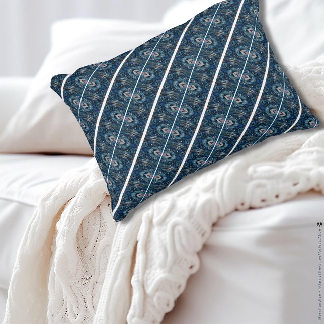 Blue Stripe Accent Pillow von Poet Adiela Akoo Dekokissen (Blue Stripe Accent Pillow by Poet Adiela Akoo. Love it? Get it! Browse my store for more great finds)