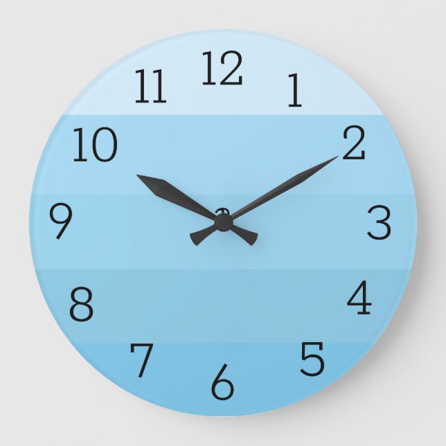 BLUE STRIPED CLOCK GROßE WANDUHR (Vorderseite)