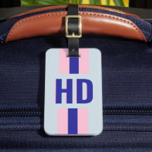 Blue striped Shadow Monogram retro vintage phone