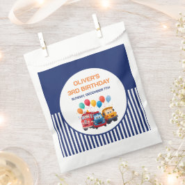 Blue Striped Truck Birthday Theme Geschenktütchen