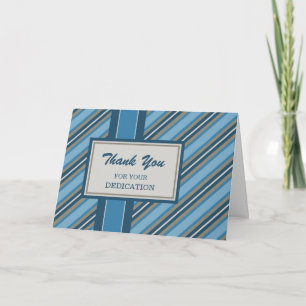 Blue Stripes Administrative Professionals Day Card Dankeskarte
