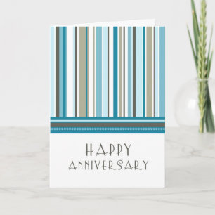 Blue Stripes Anniversary Card für Mitarbeiter Karte