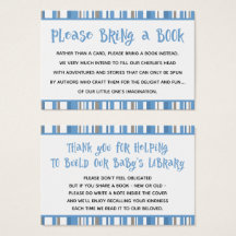Blue Stripes Baby Boy Showkarte