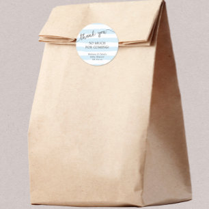 Blue Stripes Babydusche Danke dafür Runder Aufkleber