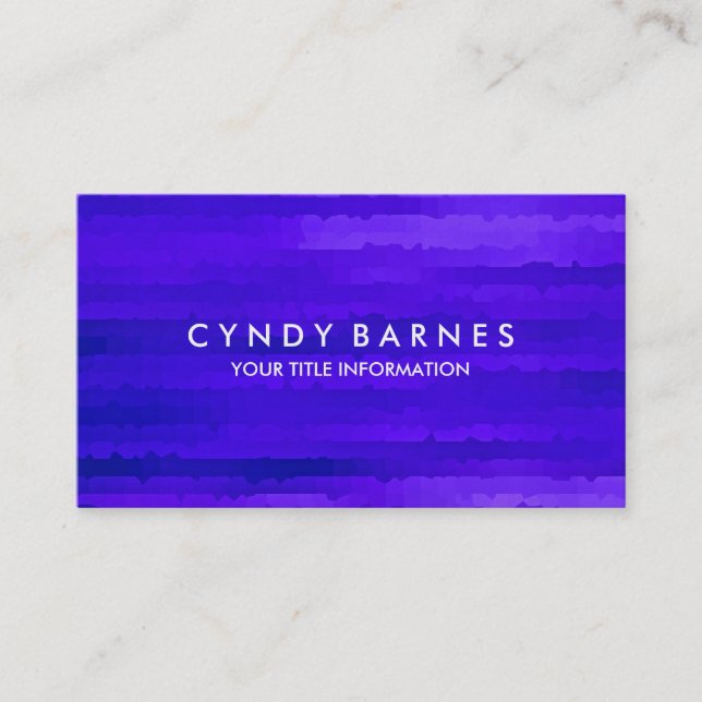 Blue Stripes Business Card Visitenkarte (Vorderseite)