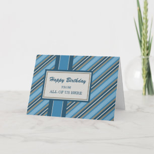 Blue Stripes Business von Group Birthday Card Karte