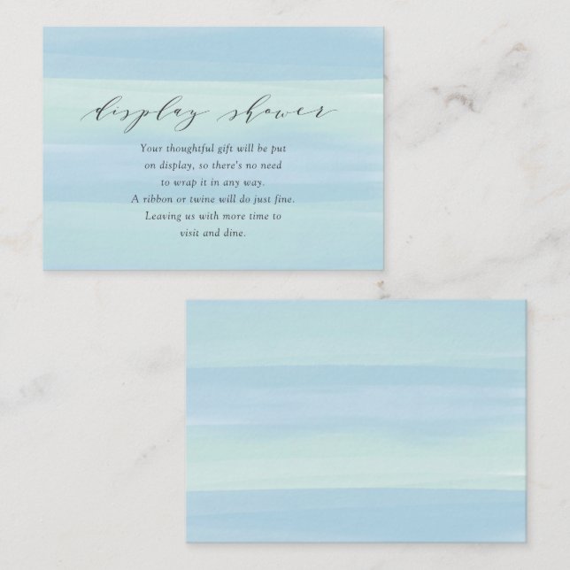 Blue Stripes Display Duschekarte Begleitkarte (Vorne/Hinten)