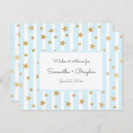 Blue Stripes Gold Stars Kinderduschberatung Karten