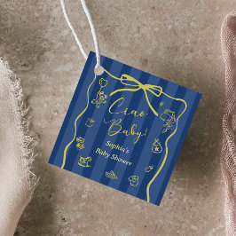 Blue Stripes Italian Themed Ciao Baby Geschenkanhänger