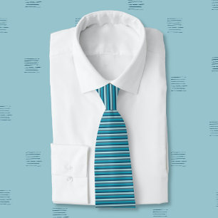 Blue Stripes Pattern Neck Tie Krawatte