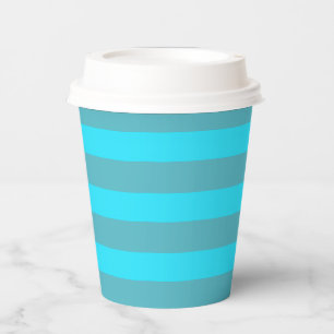 Blue Stripes Sea Deep Ocean Party Elegante Pappbecher