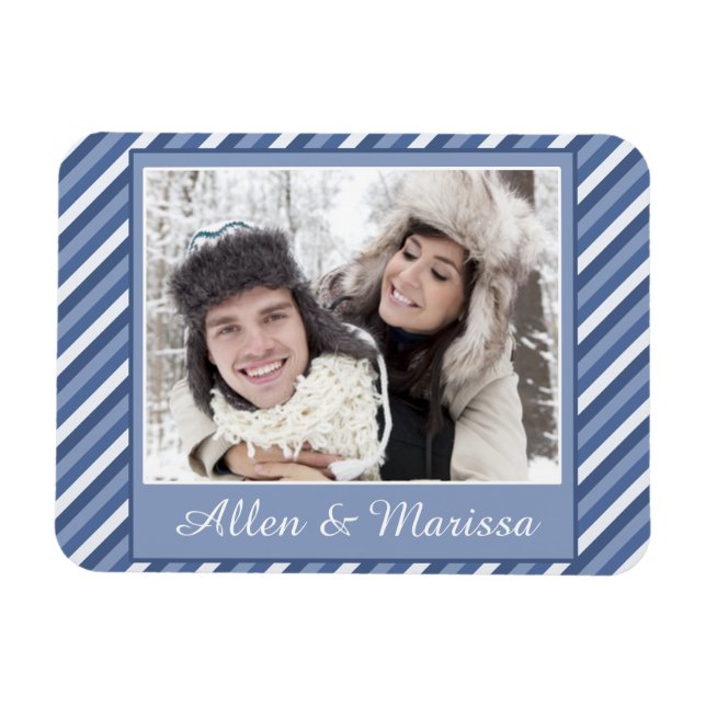 Blue Striping Custom Foto Flex Magnet (Horizontal)