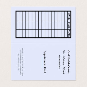 Blue Stylish Dentist Termin Card Visitenkarten