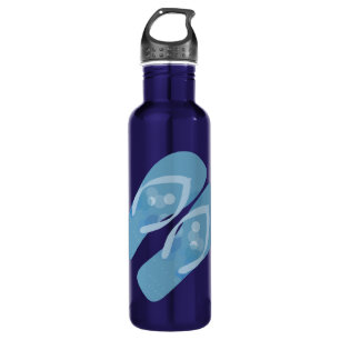 Blue Summer Beach Thema Flip Flops Flasche Trinkflasche