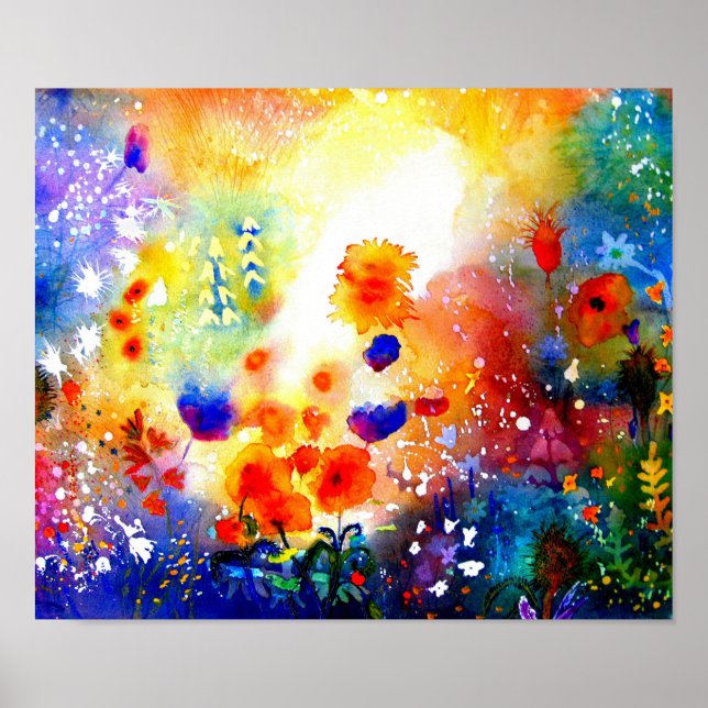 Blue Summer Garden. Poster (Vorne)