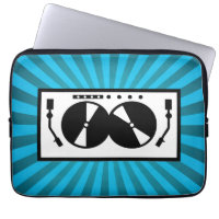 Blue Sunburst DJ Turntable Music