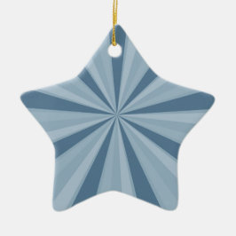 Blue Sunburst Keramikornament