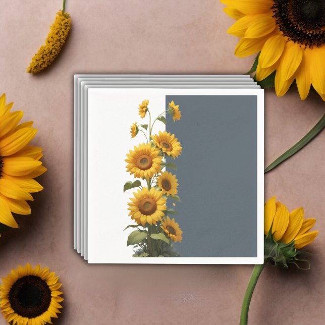 Blue Sunflower Baby Dusche Serviette (Von Creator hochgeladen)