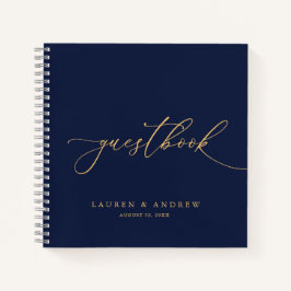 Blue & Sunflower Gold Wedbook Notizbuch