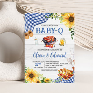 Blue Sunflower GRILLEN Baby Dusche Einladung
