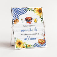 Blue Sunflower GRILLEN Baby Shower Envelope Statio