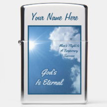 Blue Sunny Cloudy Sky Flugzeug Christlich Memoria