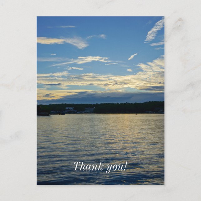 Blue Sunset Lake Ozarks Postkarte (Vorderseite)