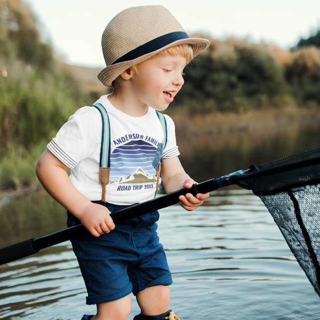 Blue Sunset Mountain Custom Family Wiedersehen Tri Kleinkind T-shirt (Von Creator hochgeladen)