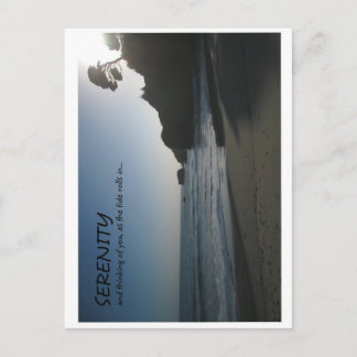 Blue Sunset on California Beach Postkarte